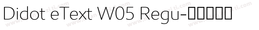Didot eText W05 Regu字体转换